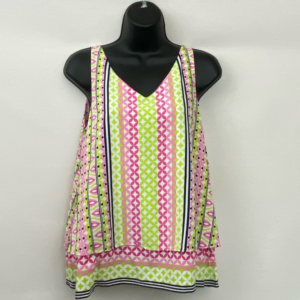 Crown & Ivy Multicolor Sleeveless Blouse Size PM I-